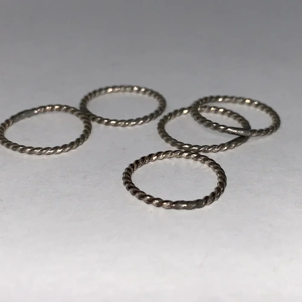 Sterling Silver Twisty Ring, Size 3